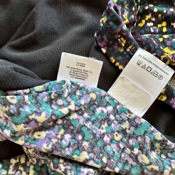 Kasper Sleeveless Black & Multicolor Print Blouse Womens Size Large - Picture 8 of 9